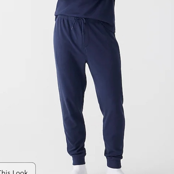 J crew Heritage brushed rib-knit jogger pant navy - Picture 2 of 6